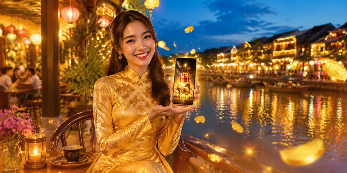 Người chơi tại Hội An tìm hiểu thông tin đăng ký và khuyến mãi